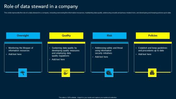 Role Of Data Steward In A Company Data Custodianship Brochure Pdf