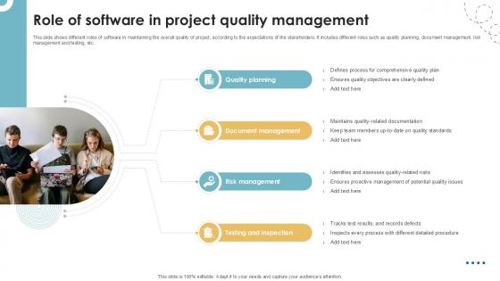 Role Of Software In Project Quality Management Executing Quality Ppt Sample PM SS V Role Of Software In Project Quality Management Executing Quality Ppt Sample PM SS V