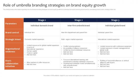 Role Of Umbrella Branding Strategies On Brand Equity Growth Leveraging Corporate Ideas Pdf