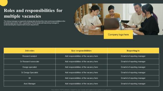 Roles And Responsibilities For Multiple Vacancies Organizations Guide To Talent Topics Pdf