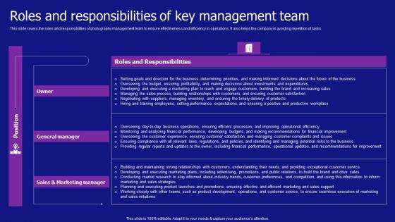 Roles And Responsibilities Of Key Management Team Jewelry Products Business Download Pdf
