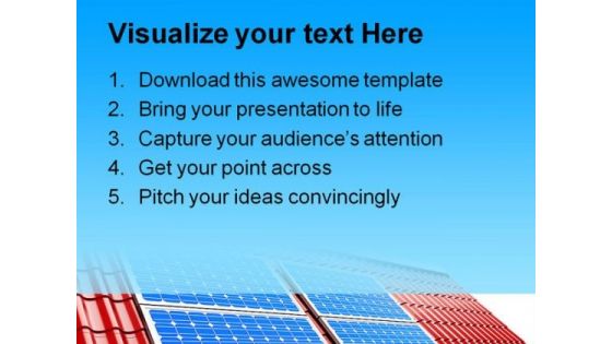Roof Solar Panels Technology PowerPoint Templates And PowerPoint Backgrounds 0211