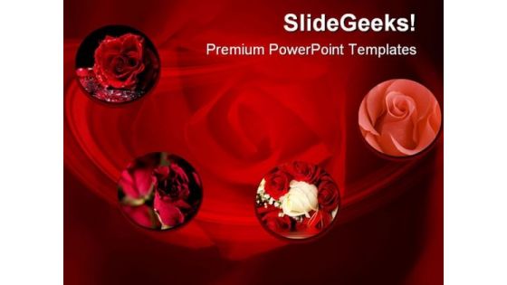 Rose Collage Beauty PowerPoint Template 1110