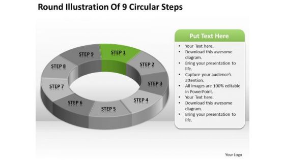 Round Illustration Of 9 Circular Steps Business Plan Sample PowerPoint Slides Round Illustration Of 9 Circular Steps Business Plan Sample PowerPoint Slides