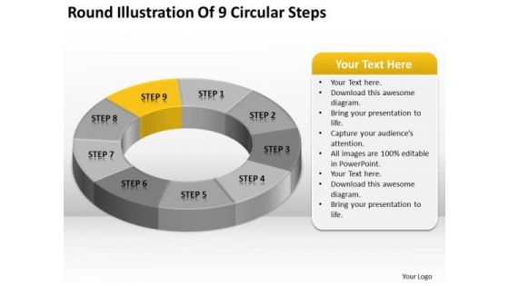 Round Illustration Of 9 Circular Steps Ppt Business Planning Software PowerPoint Slides