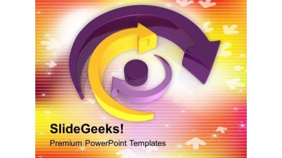 Rounded Curved Arrows PowerPoint Templates Ppt Backgrounds For Slides 0713