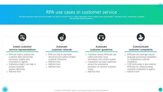 RPA Use Cases In Customer Service PPT Template AI SS V RPA Use Cases In Customer Service PPT Template AI SS V