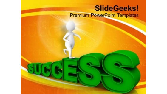 Run For Getting Success PowerPoint Templates Ppt Backgrounds For Slides 0613