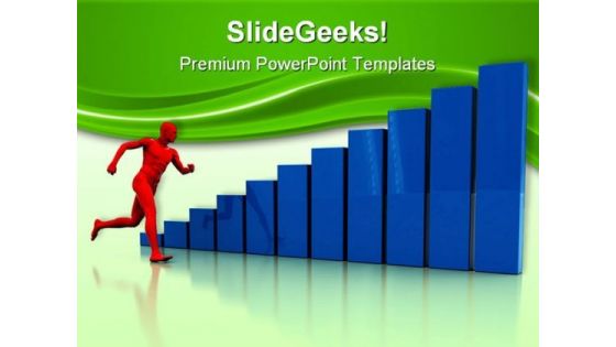 Run To Success Business PowerPoint Themes And PowerPoint Slides 0811