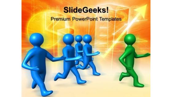 Running Behind Leader Business PowerPoint Templates And PowerPoint Themes 0512