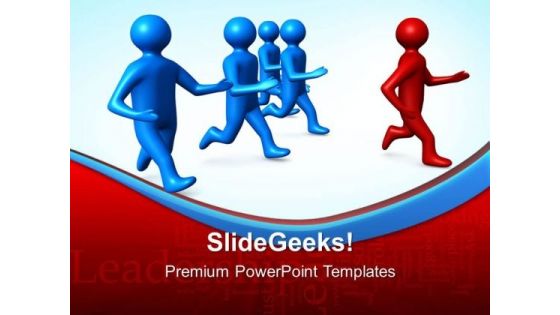 Running Behind Leader Success PowerPoint Templates And PowerPoint Themes 0512