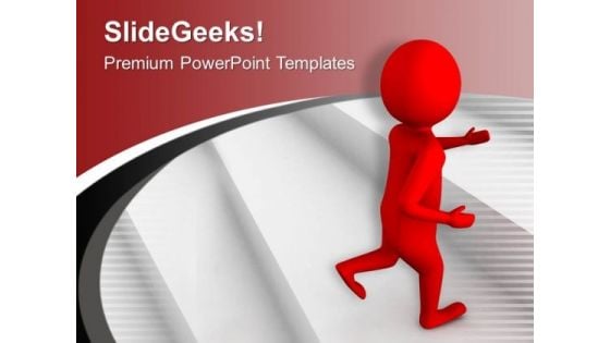 Running For New Career Opportunties PowerPoint Templates Ppt Backgrounds For Slides 0613