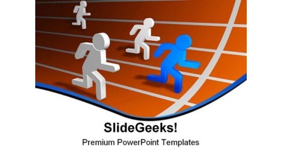 Running Man Success PowerPoint Templates And PowerPoint Backgrounds 0811