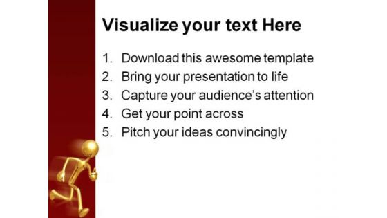 Running People PowerPoint Template 0910