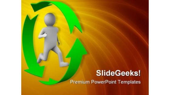 Running Person Success PowerPoint Templates And PowerPoint Backgrounds 0811