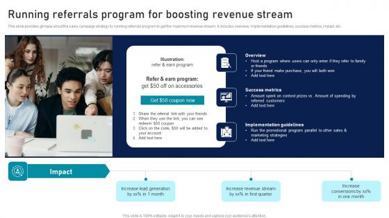 Running Referrals Program For Boosting Revenue Strategic Sales Plan To Enhance Themes Pdf