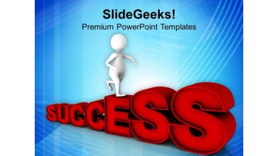 Running Towards Success Path PowerPoint Templates Ppt Backgrounds For Slides 0713 Running Towards Success Path PowerPoint Templates Ppt Backgrounds For Slides 0713