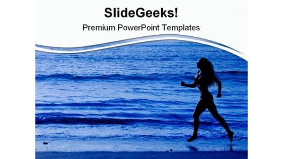 Running Women Health PowerPoint Templates And PowerPoint Backgrounds 0711