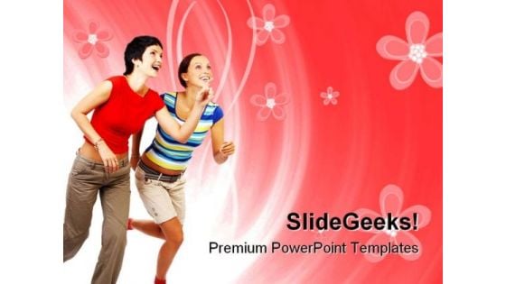 Running Women Success PowerPoint Themes And PowerPoint Slides 0811 Running Women Success PowerPoint Themes And PowerPoint Slides 0811