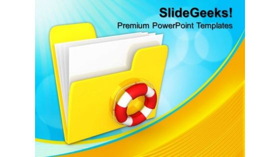 Safe Computer Folder PowerPoint Templates And PowerPoint Themes 0912