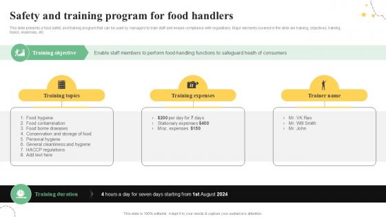 Safety And Training Program For Quality Control Guide For Food PPT PowerPoint Safety And Training Program For Quality Control Guide For Food PPT PowerPoint