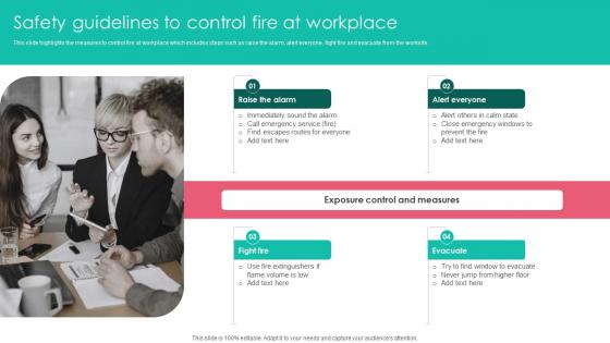 Safety Guidelines To Control Fire At Workplace Safety Protocol And Security Practices Microsoft Pdf