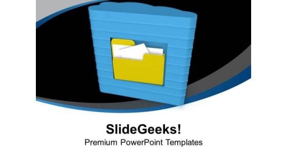 Safety Of Files And Folders PowerPoint Templates Ppt Backgrounds For Slides 0713