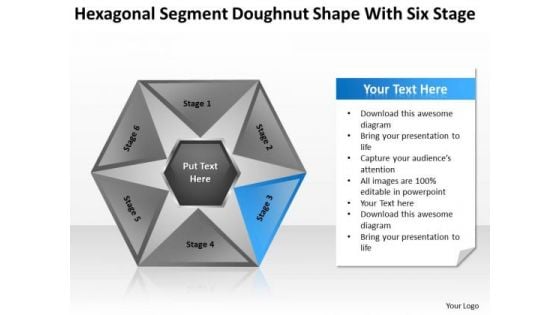 Sagment Doughnut Shape With Six Stage Ppt How To Write Business Plans PowerPoint Slides