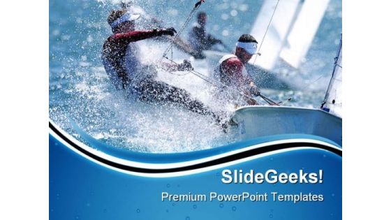 Sailing Man Game PowerPoint Themes And PowerPoint Slides 0711