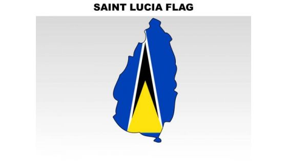 Saint Lucia Country PowerPoint Flags