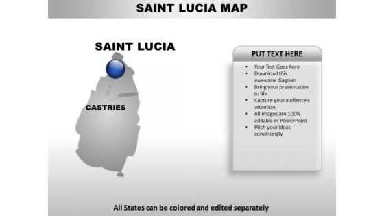 Saint Lucia Country PowerPoint Maps