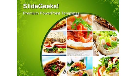 Salad Collage Food PowerPoint Templates And PowerPoint Backgrounds 0311