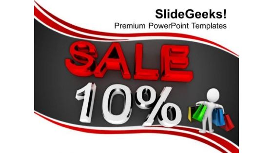 Sale Discount On Christmas Shopping PowerPoint Templates Ppt Backgrounds For Slides 0413