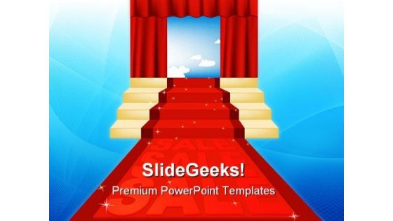 Sale Red Carpet Business PowerPoint Themes And PowerPoint Slides 0411