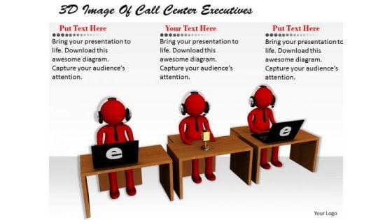 Sales Concepts 3d Image Of Call Center Executives Characters