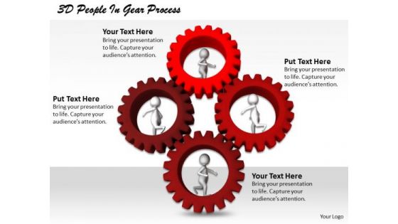 Sales Concepts 3d People In Gear Process Character Models