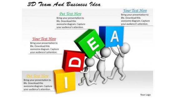 Sales Concepts 3d Team And Business Idea Basic