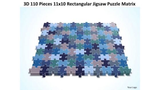 Sales Diagram 3d 110 Pieces 11x10 Rectangular Jigsaw Puzzle Matrix Strategy Diagram