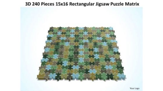 Sales Diagram 3d 240 Pieces 15x16 Rectangular Jigsaw Puzzle Matrix Consulting Diagram