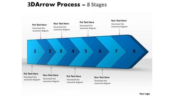Sales Diagram 3d Arrow Process 8 Stages Business Diagram Sales Diagram 3d Arrow Process 8 Stages Business Diagram