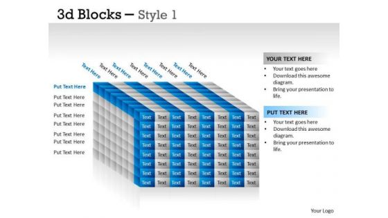Sales Diagram 3d Blocks Style Mba Models And Frameworks