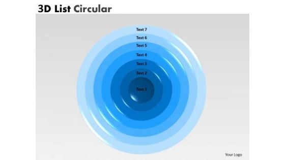 Sales Diagram 3d Circular Business 7 Stages Consulting Diagram