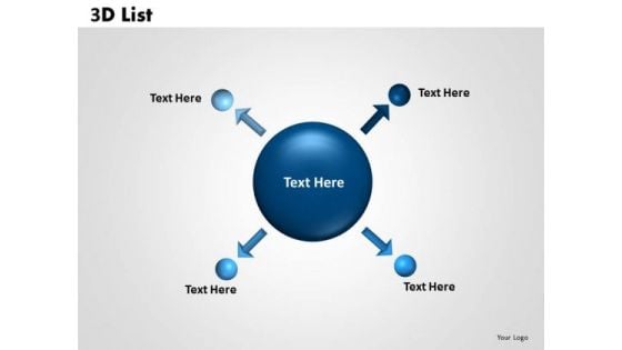 Sales Diagram 3d Circular List Marketing Diagram