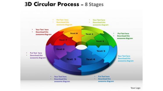 Sales Diagram 3d Circular Process Cycle Diagram Chart 8 Stages Design 2 Strategic Management