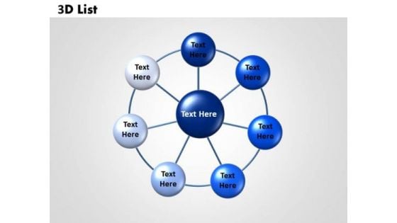 Sales Diagram 3d Circular Templates List Marketing Diagram