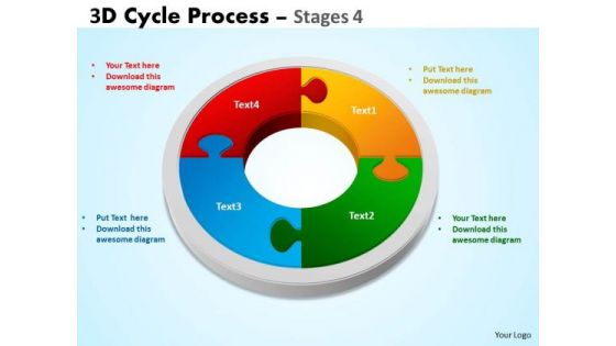 Sales Diagram 3d Cycle Process Flowchart Stages 4 Style Consulting Diagram