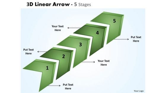 Sales Diagram 3d Linear Arrow 5 Stages 8 Business Cycle Diagram