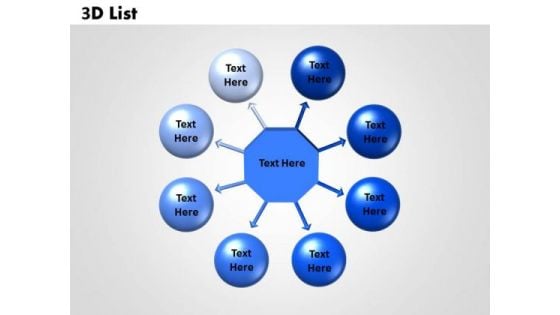 Sales Diagram 3d Templates List Business Diagram