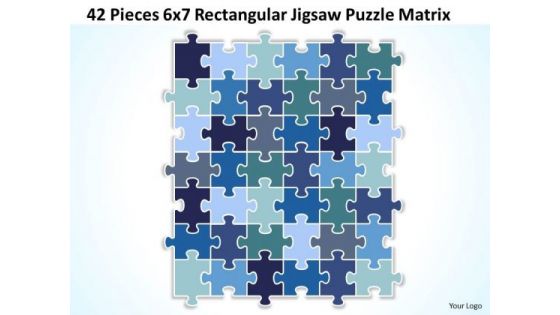 Sales Diagram 42 Pieces 6x7 Rectangular Jigsaw Puzzle Matrix Consulting Diagram