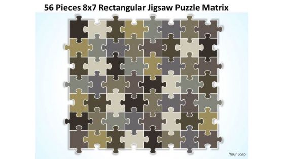 Sales Diagram 56 Pieces 8x7 Rectangular Jigsaw Puzzle Matrix Consulting Diagram